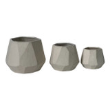 EV22746#S/3 5/6/8 Holdron Angular Planters, White