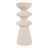 EV22747-01#10" Knoxley Small Ceramic Candleholder, White