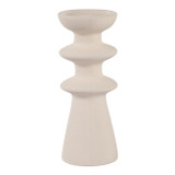 EV22747-01#10" Knoxley Small Ceramic Candleholder, White