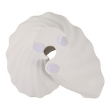 EV22749-01#9" Spire Short And Wide 3d Printed Vase, White