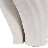EV22749-01#9" Spire Short And Wide 3d Printed Vase, White
