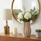 EV22751-02#11" Maisley Large 3d Printed Vase, Cream