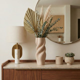 EV22756-02#16" Terebra Large 3d Printed Vase, Taupe