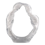 EV22766#10" Sidon Small White Glass Sculpture