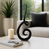 EV22769#16" Kanah Black Glass Sculpture