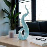 EV22770#18" Kanah Teal Glass Sculpture