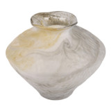 EV22774-01#10" Tirzah Small Cream Glass Vase