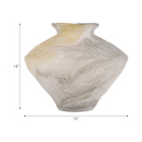 EV22774-01#10" Tirzah Small Cream Glass Vase