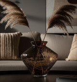 EV22775-01#10" Tirzah Small Brown Glass Vase