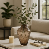 EV22775-02#15" Tirzah Large Brown Glass Vase