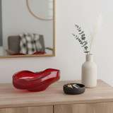 EV22776#15x9" Seward Red Glass Bowl