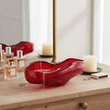 EV22776#15x9" Seward Red Glass Bowl