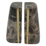 EV22889#S/2 6" Ashland Cappuccino Marble Bookends