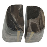 EV22889#S/2 6" Ashland Cappuccino Marble Bookends