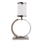 EV22896-01#16" Canfield Small Metal And Wood Hurricane