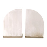 EV22957#6" Monnar Selenite Bookends, Wht