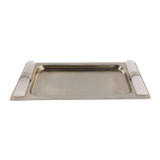 EV22958-02#16x9" Ascend Alabaster And Metal Tray, Sil