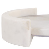 EV22959#15x9" Tinley Alabaster And Marble Tray, Wht