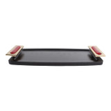 EV22980#17x8" Chauncey Black And Red Tray
