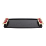 EV22980#17x8" Chauncey Black And Red Tray