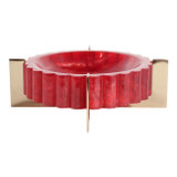 EV22982-01#8" Cecil Red Mica Resin Jewelry Bowl