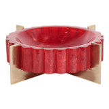 EV22982-01#8" Cecil Red Mica Resin Jewelry Bowl
