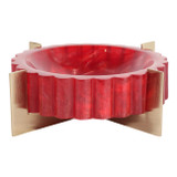 EV22982-01#8" Cecil Red Mica Resin Jewelry Bowl