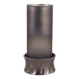 EV22992-01#11" Jennings Small Glass Hurricane With Metal Base