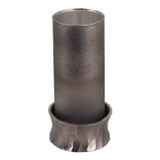 EV22992-01#11" Jennings Small Glass Hurricane With Metal Base