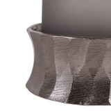 EV22992-01#11" Jennings Small Glass Hurricane With Metal Base