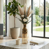 EV23000-01#19" Gambier Small Brown  Glass Vase