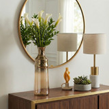 EV23000-01#19" Gambier Small Brown  Glass Vase