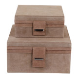 EV23005#S/2 7/9" Gilboa Tan Suede Boxes