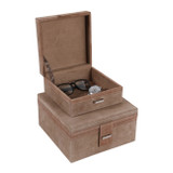 EV23005#S/2 7/9" Gilboa Tan Suede Boxes