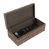 EV23008-02#16" Glenford Jute And Tan Suede Leather Box