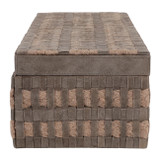EV23008-02#16" Glenford Jute And Tan Suede Leather Box