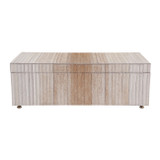 EV23008-04#16" Glendale Cream And Tan Hide Leather Box