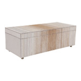 EV23008-04#16" Glendale Cream And Tan Hide Leather Box