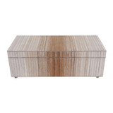 EV23008-04#16" Glendale Cream And Tan Hide Leather Box