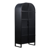 EV23082#86" Norina Tall Glass Door Cabinets, Black