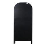 EV23082#86" Norina Tall Glass Door Cabinets, Black