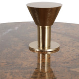 EV23139#S/2 22/24" Stark Brown Marble Cocktail Tables