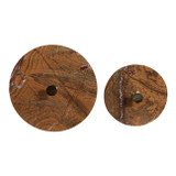 EV23139#S/2 22/24" Stark Brown Marble Cocktail Tables