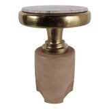 EV23381#22" Cardin Wood And Marble Accent Table