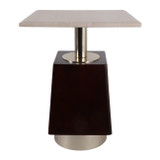 EV23387#21" Navine Wood And Marble Accent Table