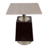 EV23387#21" Navine Wood And Marble Accent Table