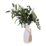 EV23433-01#12" Eloise Small Vase With Garland Tassel