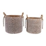 EV23435#S/2 23/24" Luna Crochet Banana Leaf Baskets