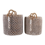 EV23435#S/2 23/24" Luna Crochet Banana Leaf Baskets