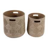 EV23436#S/2 14/16" Collins Seagrass Baskets